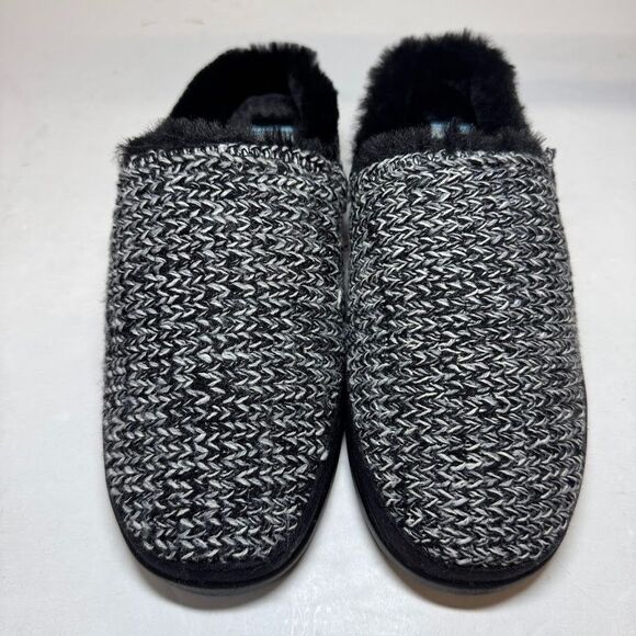 TOMS Womens 6.5 M Black Multi Cozy Sweater Faux Fur Lined Slide Slipper NIB JD0 - Picture 2 of 4